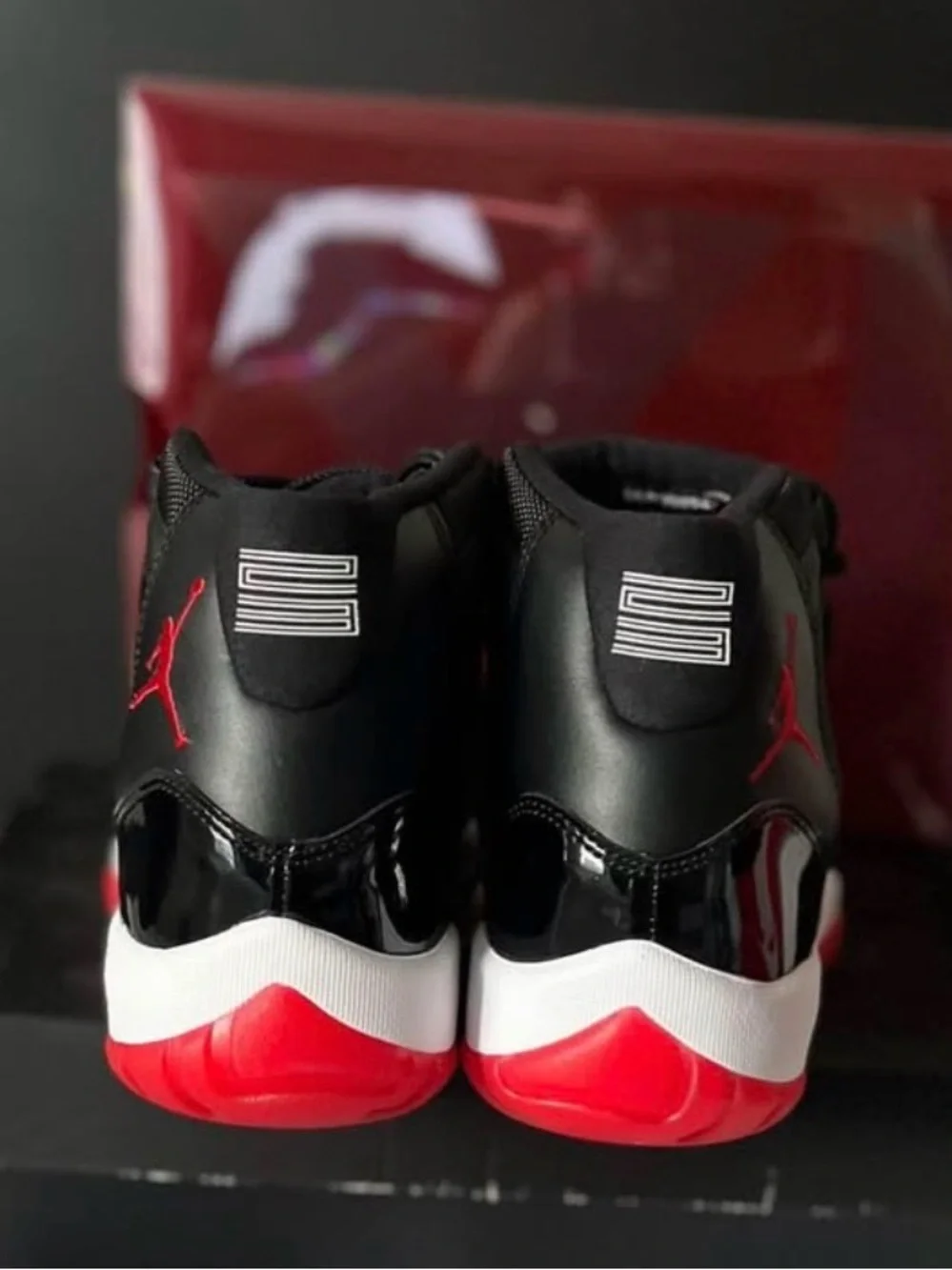 Jordan Men’s Low-Top Sneakers in Black and Red